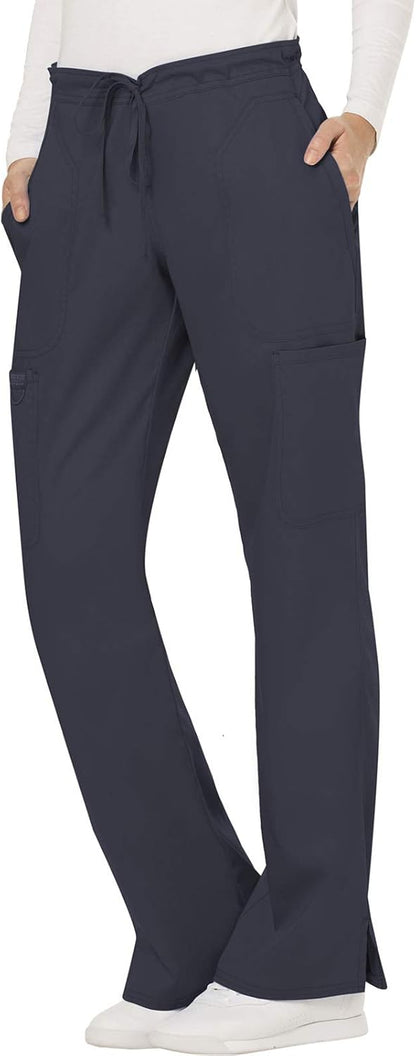 Cherokee Scrubs for Women Mid Rise Moderate Flare Drawstring Pant with 5 Pockets, Ultra Soft & Breathable Fabric - WW120