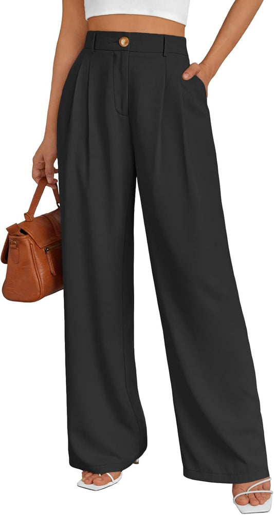 LILLUSORY Wide Leg Dress Pants Women's High Waisted Dressy Trousers
