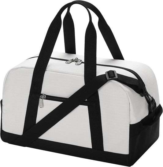 Small Gym Bag 14 inch lightweight Carry On Mini Duffel Bag for Travel Sport - Beige