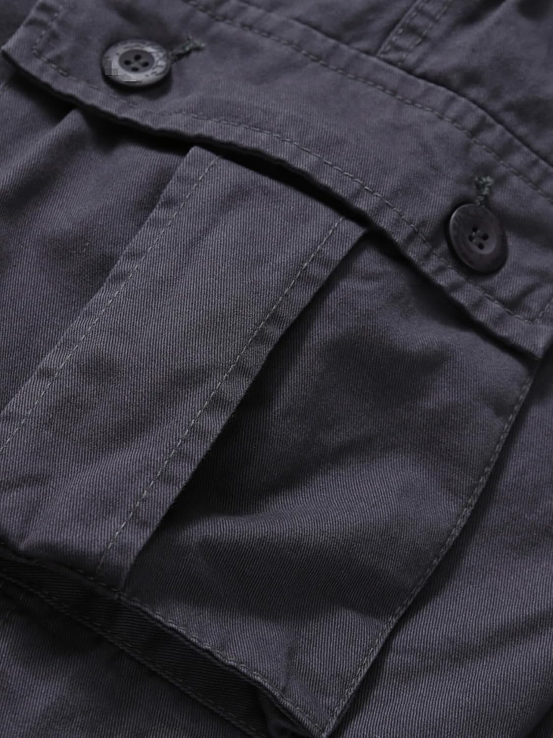 AKARMY Men's Casual Cargo Pants Military Army Camo Pants Combat Work Pants with 8 Pockets
