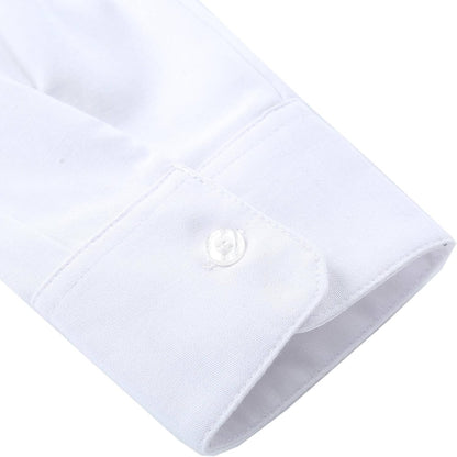 Bienzoe Boys Button Down Shirt: Kids Long Sleeve School Uniform Dress Tops Pack