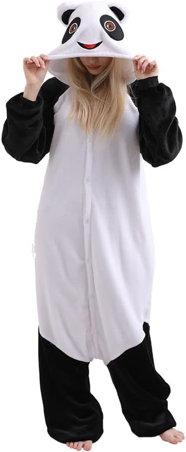 Unisex Adult Animal Cosplay One Piece Unisex Sleepwear Costume (ice,S)