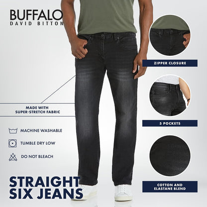 Buffalo David Bitton Men's Straight Six Jeans