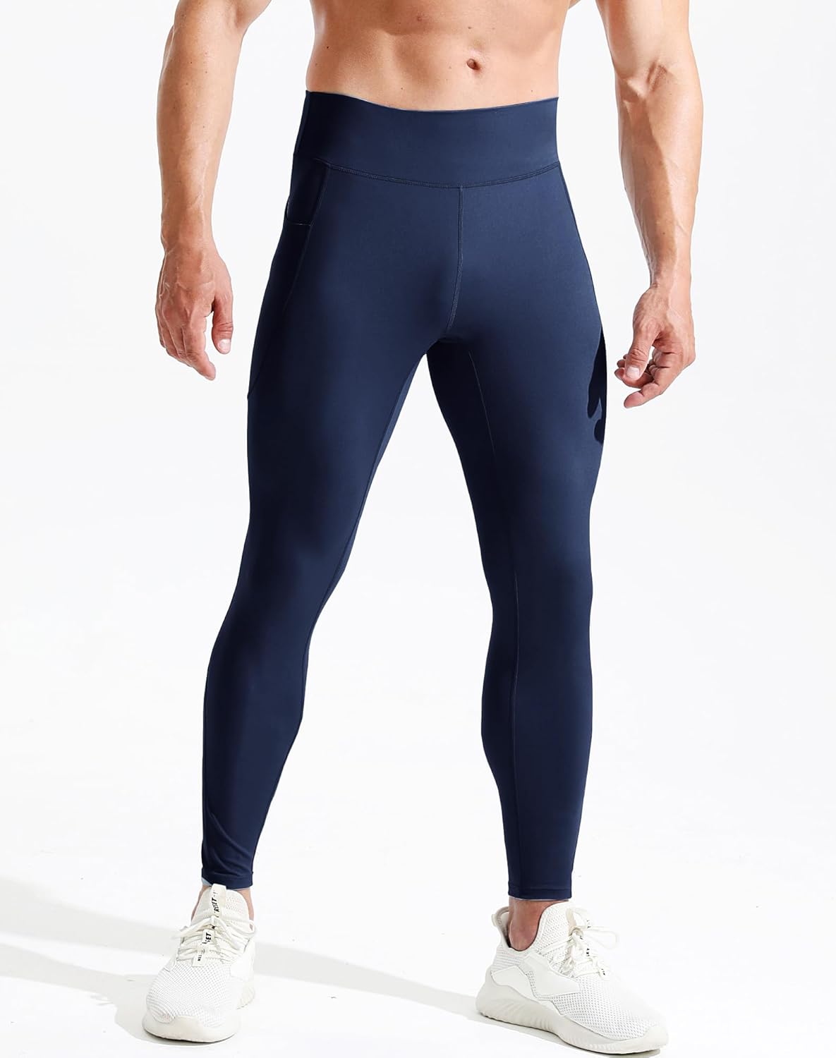 NELEUS Men's Compression Baselayer Running Tights Gym Leggings with Pockets