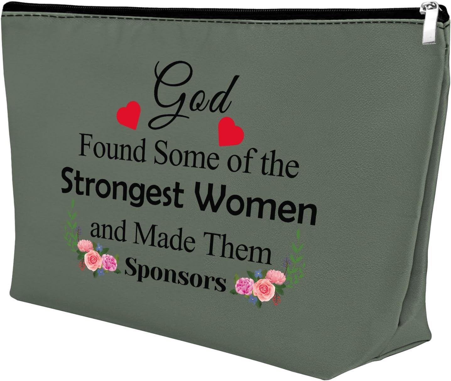 Sponsor Gift for Women Makeup Bag Sponsor Appreciation Gift AA NA Addiction Recovery Gift Cosmetic Bag Confirmation Sponsor Gift Sponsor Thank You Gift Alcoholics Anonymous Gift Sobriety Gift（Gray）