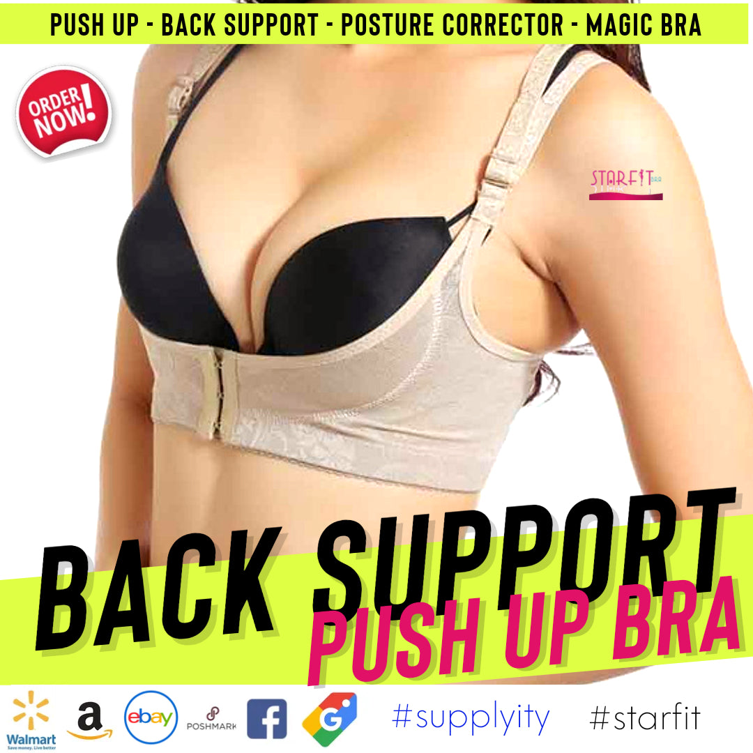 Starfit Women Push Up Cleavage Back Support Posture Corrector Fashion Magic Bra