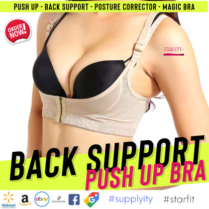 Starfit Women Push Up Cleavage Back Support Posture Corrector Fashion Magic Bra