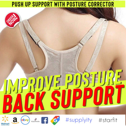 Starfit Women Push Up Cleavage Back Support Posture Corrector Fashion Magic Bra