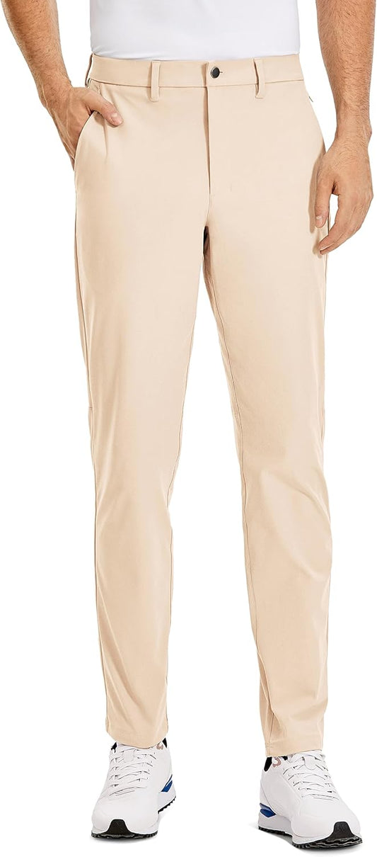 CRZ YOGA Men's All Day Comfy Golf Pants - 28"/30"/32"/34" Quick Dry Lightweight Work Casual Trousers with Pockets