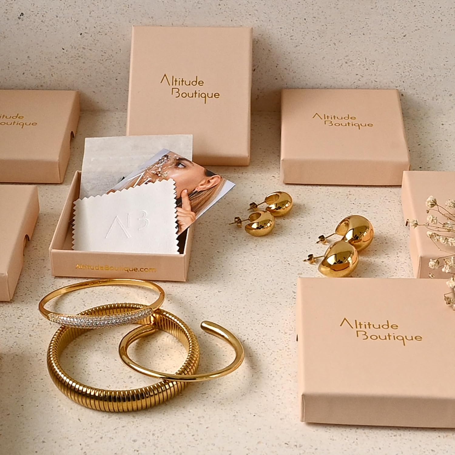 Altitude Boutique 18K Small Chunky Gold Hoops | Thick Oval Tube Earrings | Lightweight, Hypoallergenic Open Hoop Earrings For Women