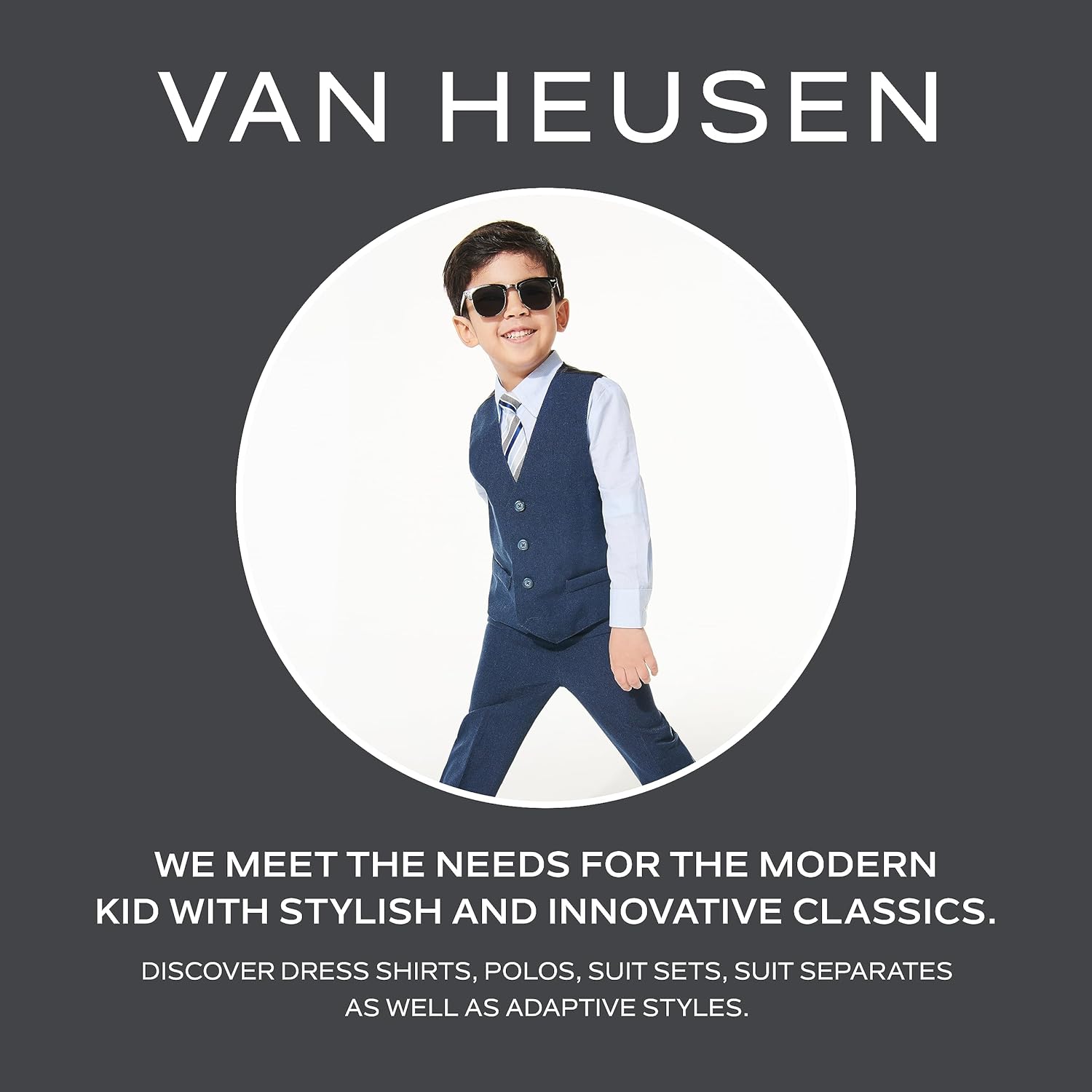 Van Heusen Boys' Flex Stretch Flat Front Dress Pants