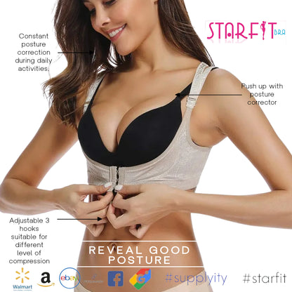 Starfit Women Push Up Cleavage Back Support Posture Corrector Fashion Magic Bra