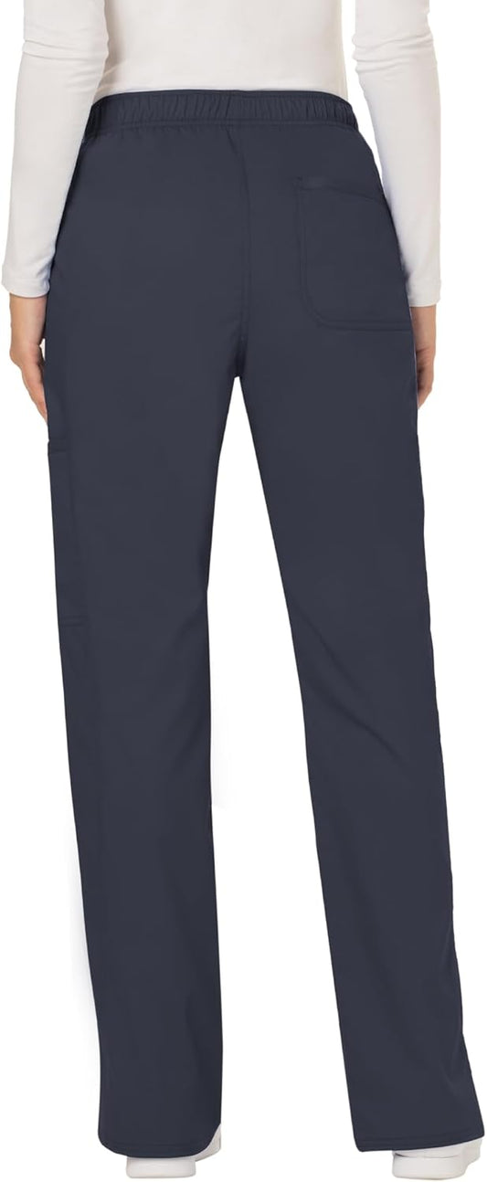 Cherokee Scrubs for Women Mid Rise Moderate Flare Drawstring Pant with 5 Pockets, Ultra Soft & Breathable Fabric - WW120