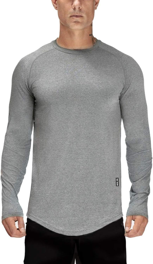 Mens Gym Workout Slim Fit Short Sleeve T-Shirt Cotton Performance Athletic Shirts Running Fitness Tee Loungewear