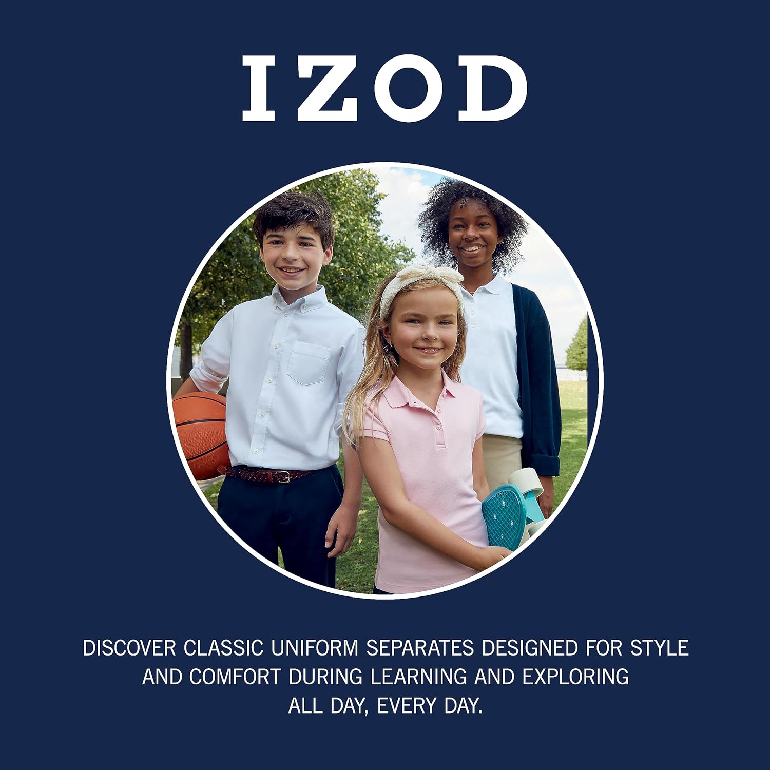 IZOD Boys' School Uniform Twill Pants, Flat Front & Comfortable Waistband with 5 Pockets