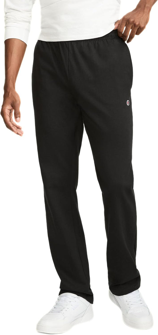 Champion mens Pants, Everyday Cotton, Lightweight Open-hem Lounge Pants for Men (Reg. Or Big & Tall)Track Pants