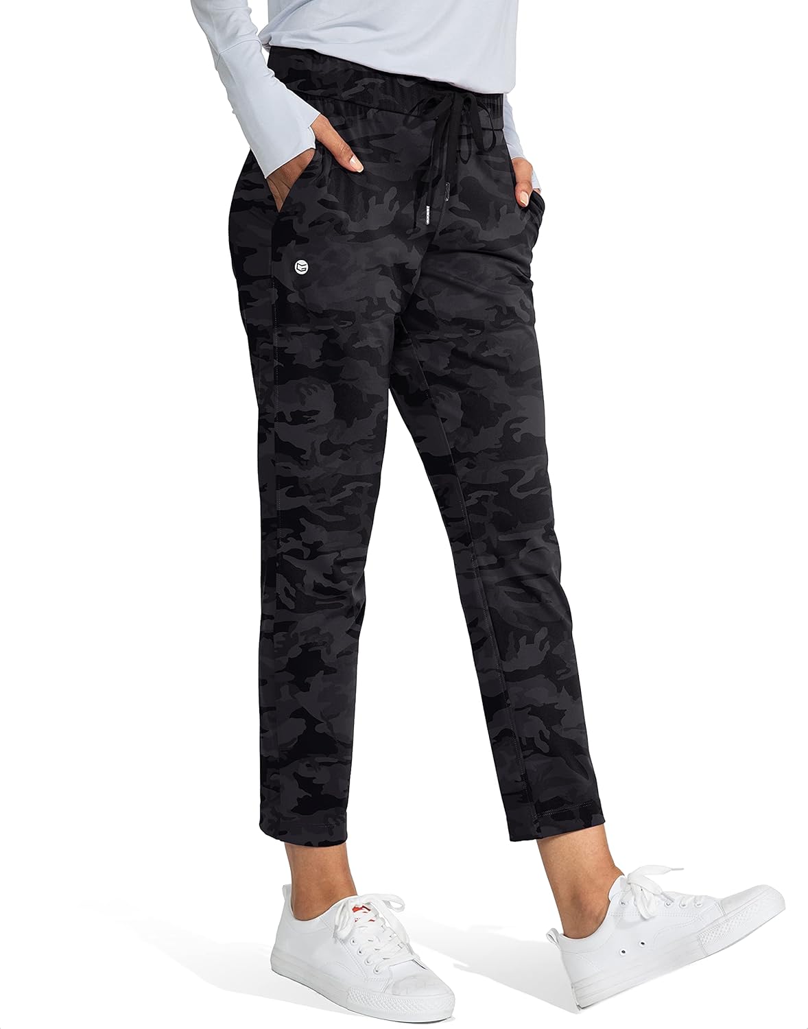 G Gradual Women's Pants with Deep Pockets 7/8 Stretch Ankle Sweatpants for Golf, Athletic, Lounge, Travel, Work