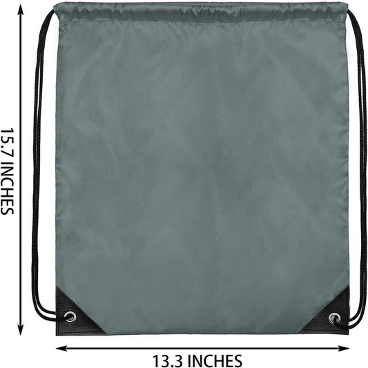 Vorspack Drawstring Backpacks Bulk 20 Pieces String Bags Customized Bags for Party Gym Sport Trip - Grey
