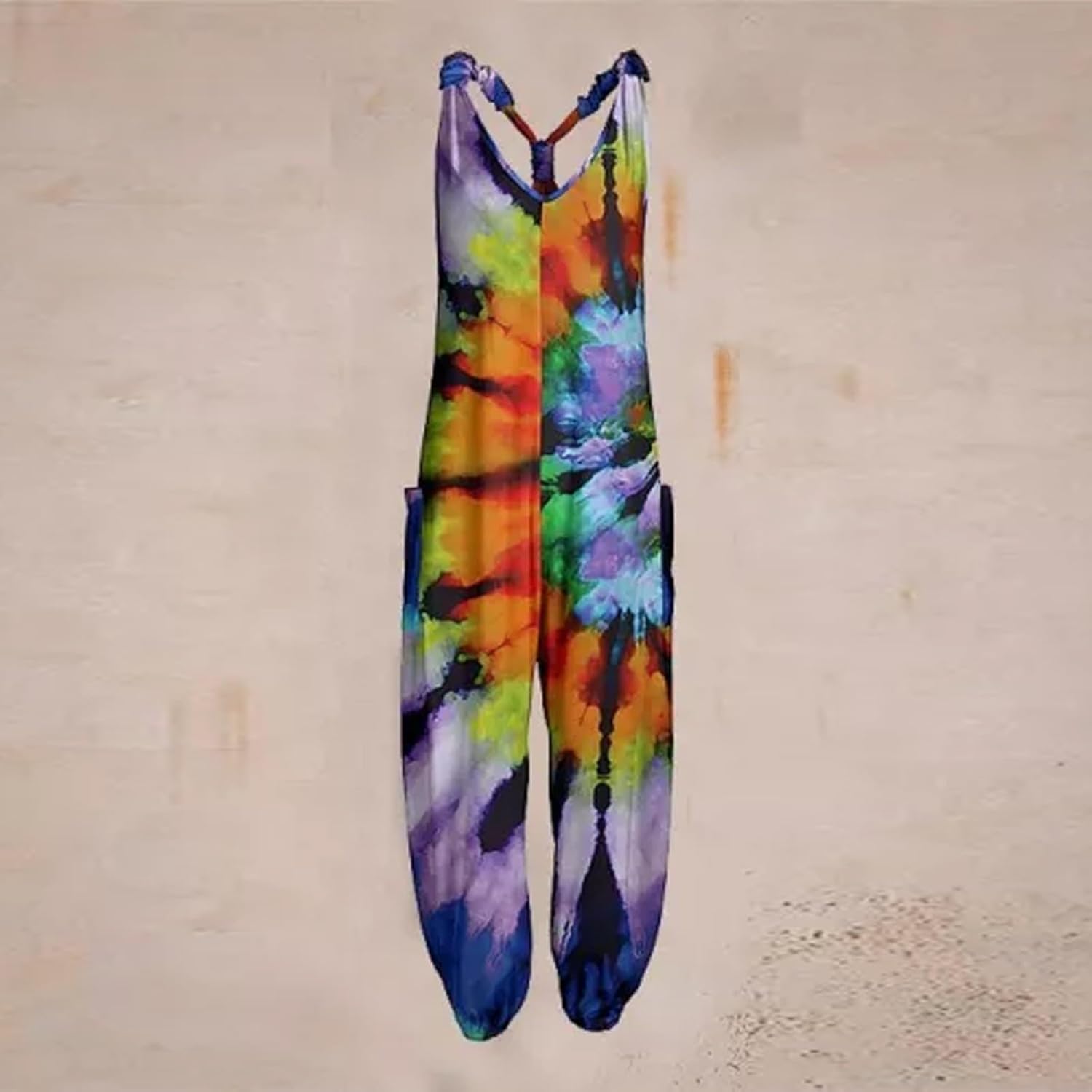 2024 Plus Overalls for Women Plus Size Fit Casual Floral Printed Plus Jumpsuits High Waist Wide Adjustable Bib Overall
