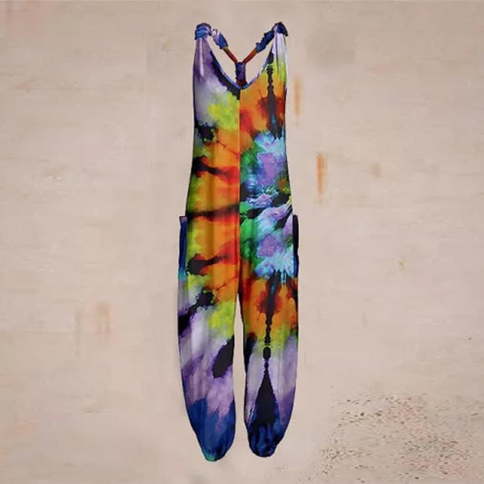 2024 Plus Overalls for Women Plus Size Fit Casual Floral Printed Plus Jumpsuits High Waist Wide Adjustable Bib Overall