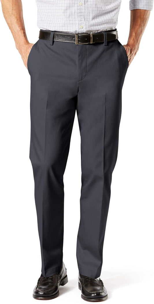 Dockers Men's Straight Fit Signature Lux Cotton Stretch Khaki Pant-Creased