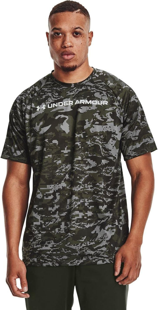 Under Armour Men's UA Tech ABC Camo Loose Fit Short Sleeve Shirt Small