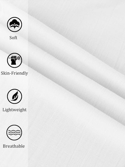 PASLTER Mens Casual Linen Pants Loose Fit Elastic Drawstring Waist Straight-Legs Summer Yoga Beach Long Pants