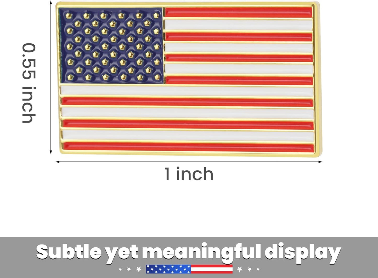 TONOS Exquisite American Flag Pin - Stars and Stripes Lapel Pin