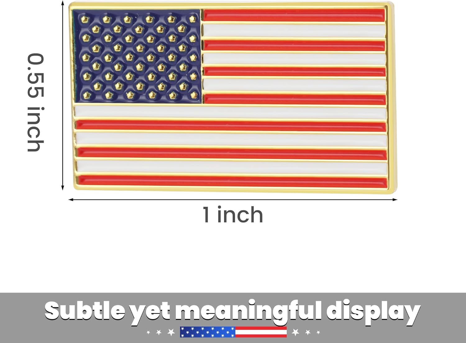 TONOS Exquisite American Flag Pin - Stars and Stripes Lapel Pin