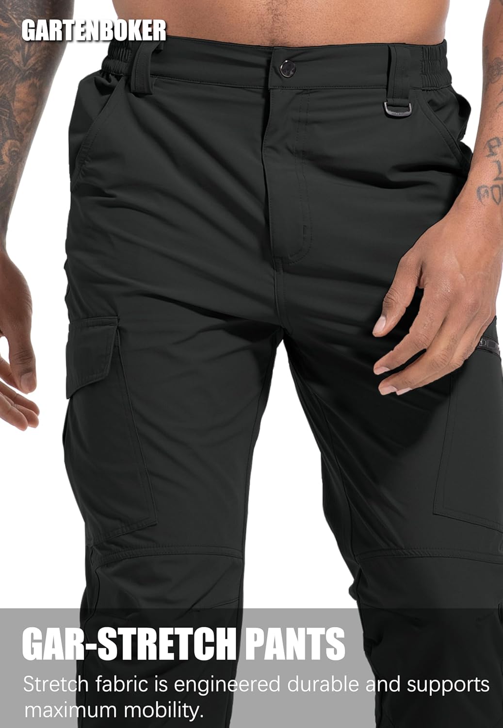 Men's Lightweight Hiking Cargo Work Pants Quick Dry Water Resistant Fishing Travel Climbing Outdoor Stretch Pants