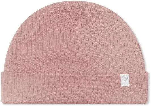MORI Baby Unisex Stretchy Ribbed Hat for Boys and Girls - Cozy Warm Casual Roll Up Beanie - Soft Toddler Headwear