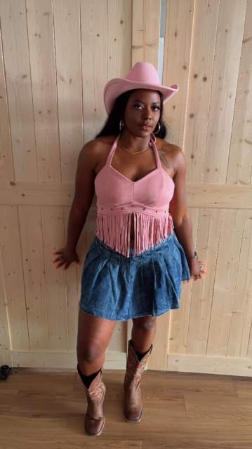 Country Concert Outfit for Women Fringe Western Rodeo Cowgirl Shirts 70s Hippie Tops with Tassel