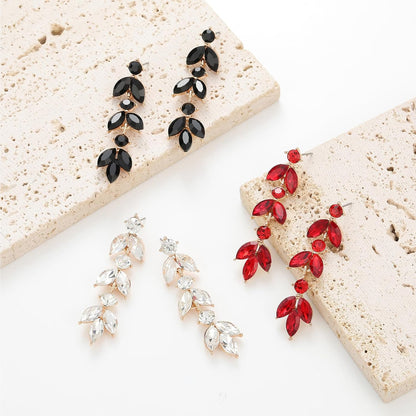 Wedding Rhinestone Dangle Earrings Elegant Bridal Crystal Drop Earrings for Women Bridesmaids Guest Party Prom