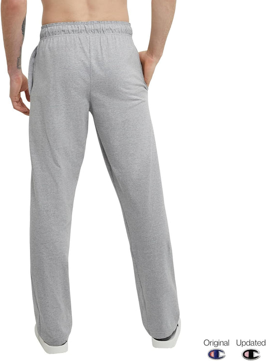Champion mens Pants, Everyday Cotton, Lightweight Open-hem Lounge Pants for Men (Reg. Or Big & Tall)Track Pants