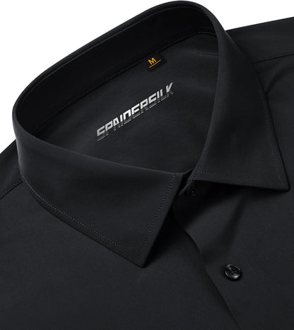 Stretch Mens Dress Shirts Long Sleeve Slim Fit Dress Shirts for Men Muscle Fit Wrinkle Free Button Down Shirt