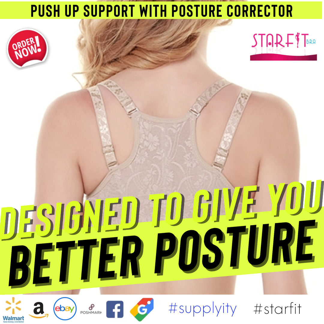 Starfit Women Push Up Cleavage Back Support Posture Corrector Fashion Magic Bra