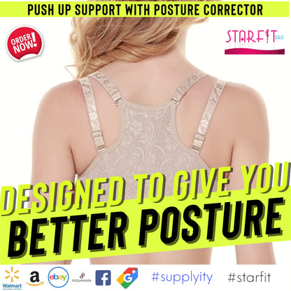 Starfit Women Push Up Cleavage Back Support Posture Corrector Fashion Magic Bra