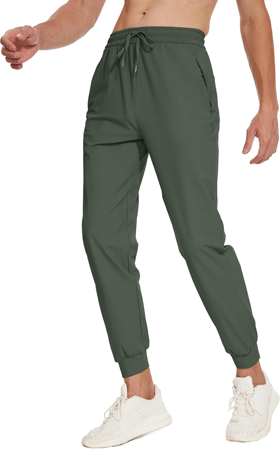 SEVEGO Men's 31"/33"/35"/37" Tall Inseam Joggers Lightweight Sweatpants 3 Zipper Pocket Tapered Athletic Workout Gym Pant