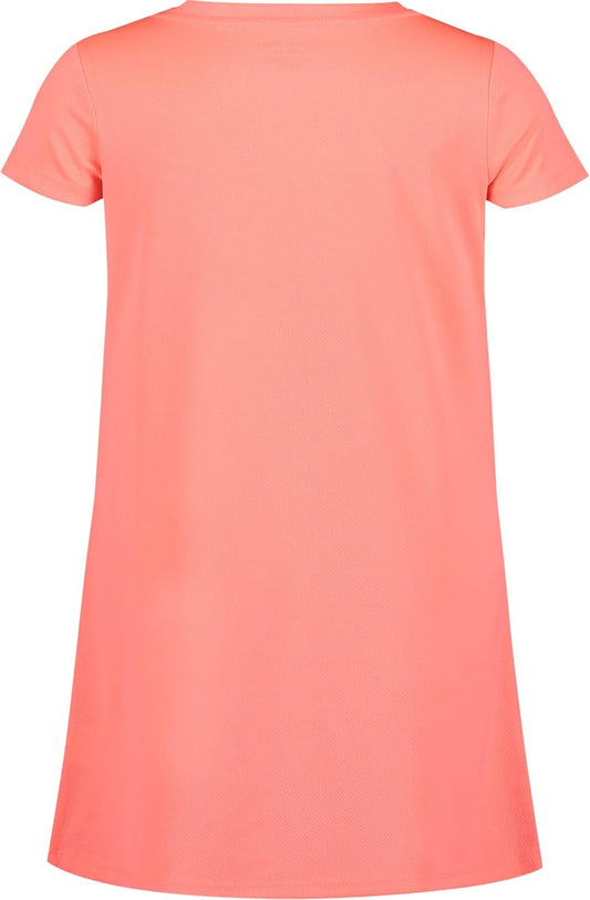 Calvin Klein Girls' Performance Dress, Pull-on Style with Crew-Neck Neckline, Logo Detailing