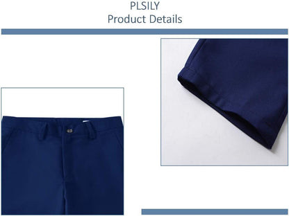 Boys Dress Pants Formal Flat Front Children School Uniform Pants for Boy