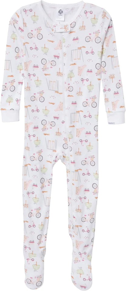 Gerber Baby-Girls 4-Pack Footed Pajamas