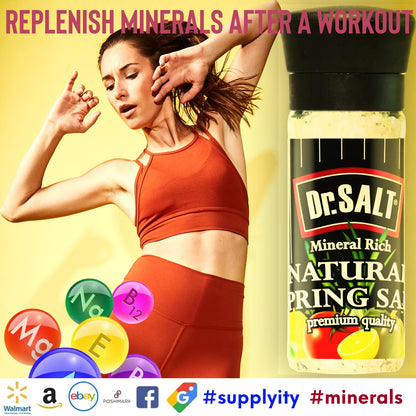 Dr.Salt Rich Mineral Doğal Kaynak Deniz Tuzu Değirmeni Küçük 4 oz