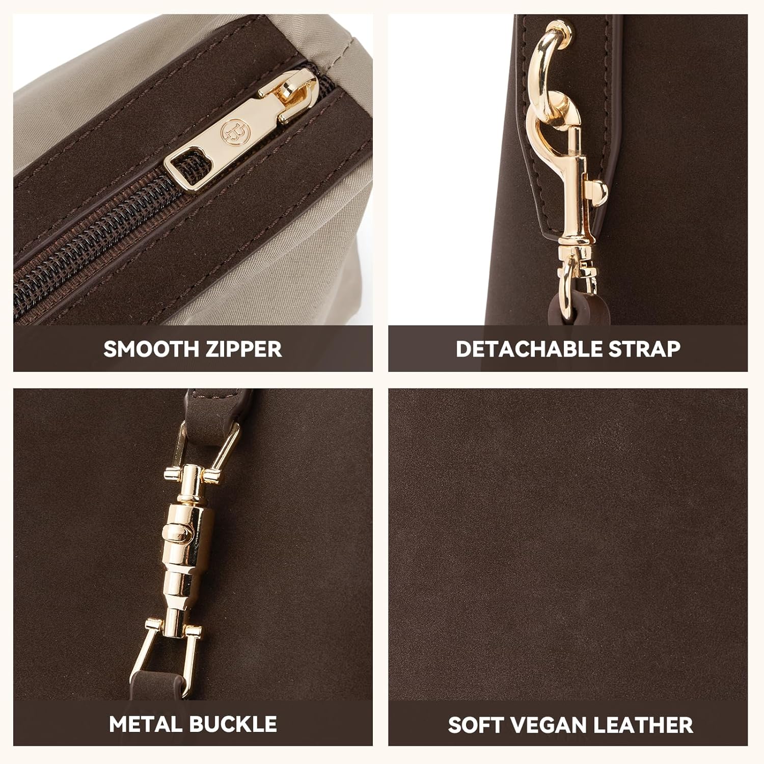 BOSTANTEN Small Bucket Bag for Women Crossbody Bags Trendy Vegan Leather Shoulder Purses Designer Ladies Handbags