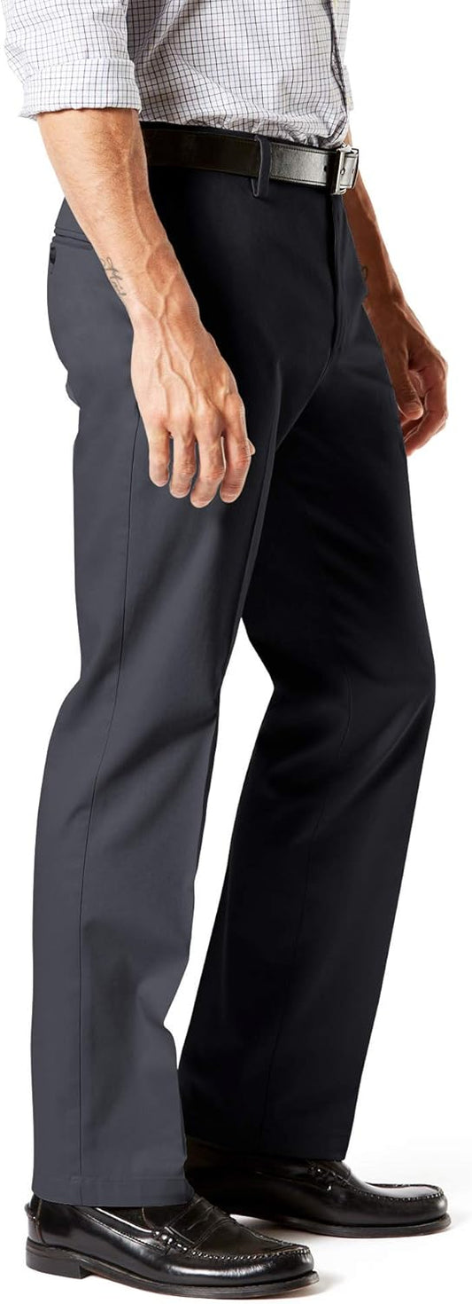 Dockers Men's Straight Fit Signature Lux Cotton Stretch Khaki Pant-Creased