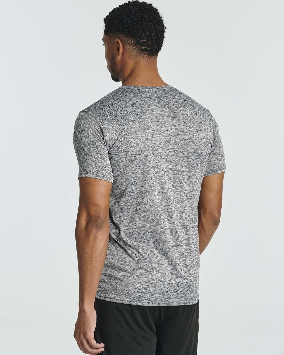 Real Essentials 5 Pack Men’s Short Sleeve Dry Fit T-Shirts – Moisture Wicking Athletic Workout Gym Fitness Casual Tees