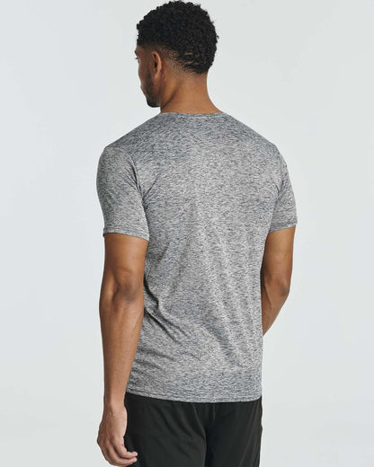 Real Essentials 5 Pack Men’s Short Sleeve Dry Fit T-Shirts – Moisture Wicking Athletic Workout Gym Fitness Casual Tees