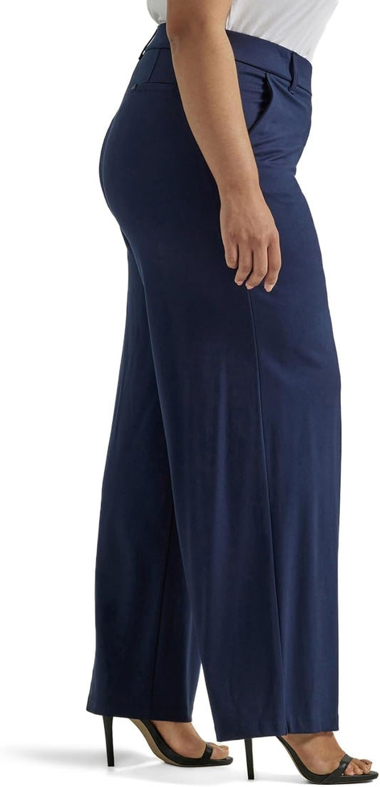 Lee Women's Plus Size Ultra Lux Comfort Any Wear Wide Leg Pant