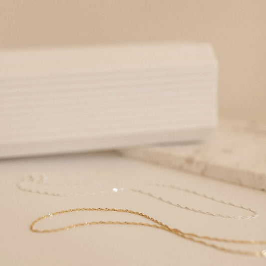 CAITLYNMINIMALIST Stackable Layering Adjustable Sterling Silver 18k Gold Chain Necklace for Women Essential Chain Collection