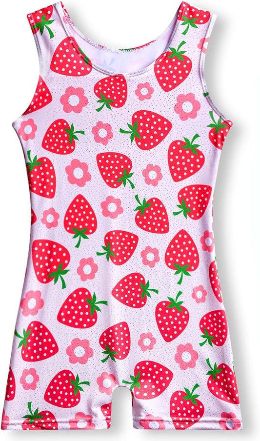 Gymnastics Leotards for Girls 2T 3T 4T 5T 6T 7T 8T Toddler Tumbling Outfit Biketard Unitard with Shorts Multiple Colors