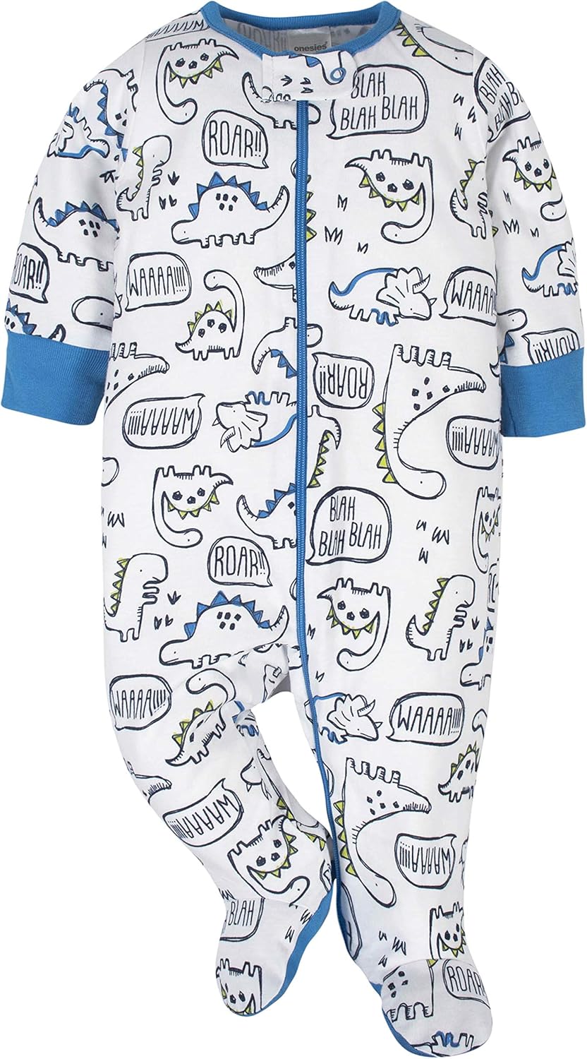 Onesies Brand Baby Boys' 4-Pack Sleep 'N Play Footies